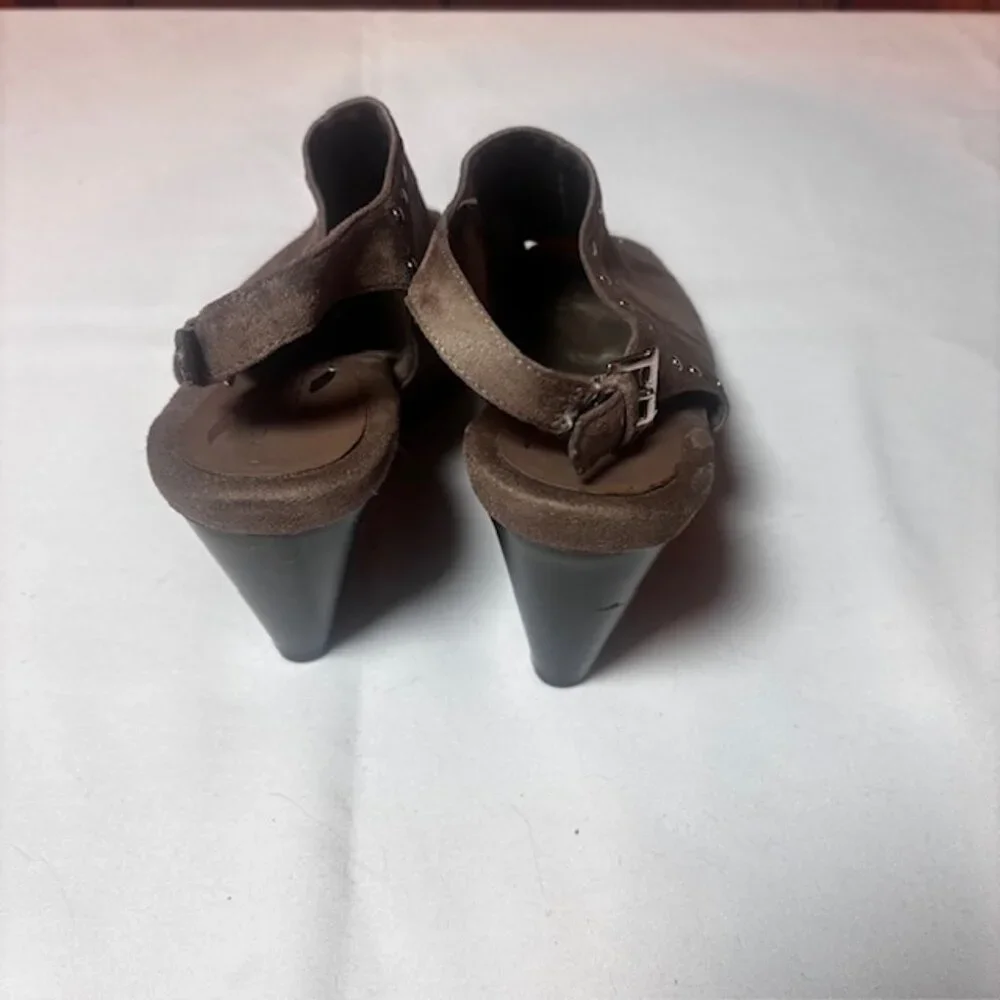 Aerosoles Heelrest Brown Suede Slingback Booties | Size 8.5